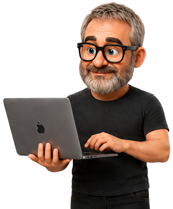 Jeremy with a laptop